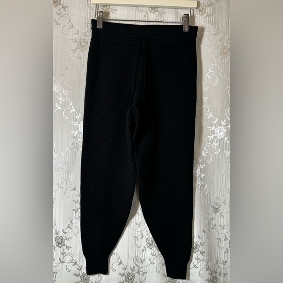 Theory Relaxed Black Track Pants Cashmere Size P Fits XS - Picture 8 of 9